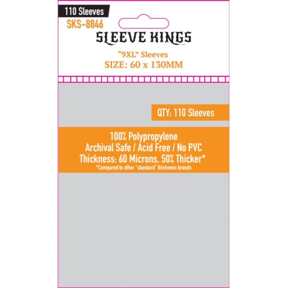 Sleeve Kings 9XL Sleeves (60 X 130 MM) 110 Pack, 60 Microns , SKS-8846