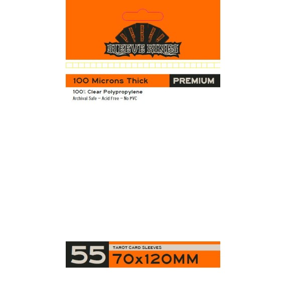 Sleeve Kings Premium Tarot Card Sleeves (70x120mm) - 55 Pack, 100 Microns - SKS-9966
