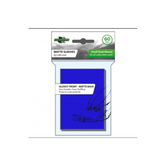 Blackfire Card Sleeves Standard 62x89 60pcs - Glossy Front, Matte Back, Blue