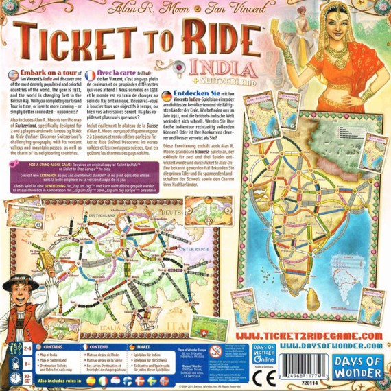 Ticket to Ride Map Collection: Volume 2 – India &amp; Switzerland