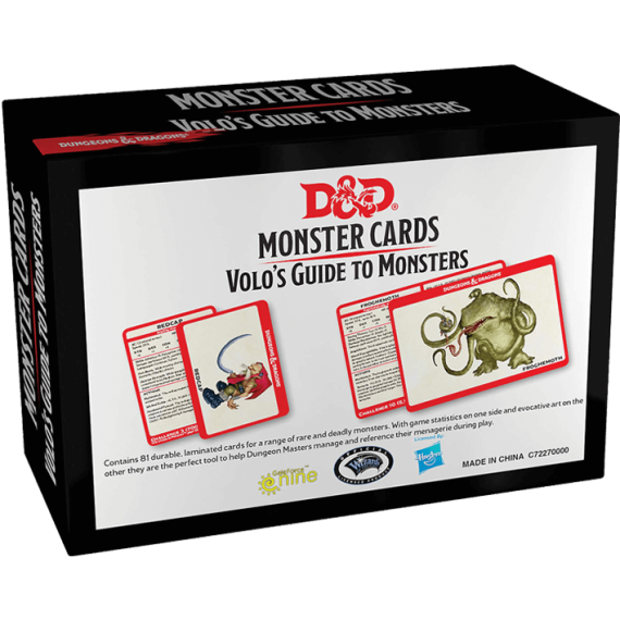 D&D Monster Cards: Volo's Guide To Monsters (81 Cards)