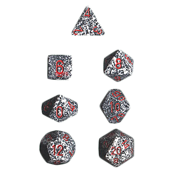 Speckled Dice Set - Granite x7