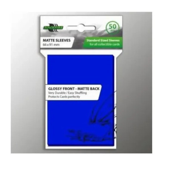 Blackfire Card Sleeves Standard 66x91 50pcs – Glossy Front, Matte Back, Blue
