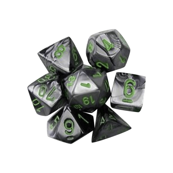 Gemini Polyhedral Black - Grey / green x7