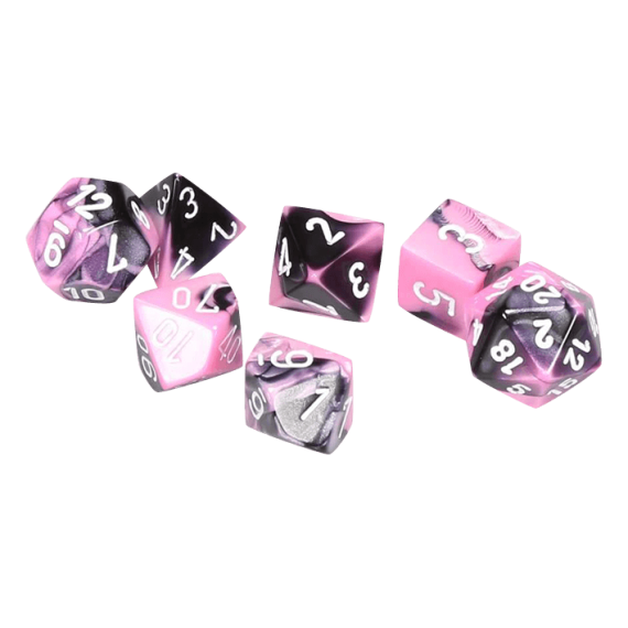 Gemini Polyhedral Black - Pink / white x7