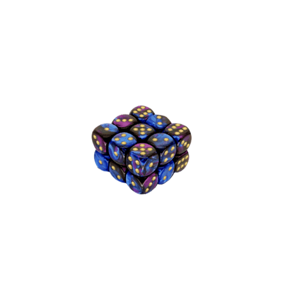 Gemini Polyhedral Blue-Purple /gold x12
