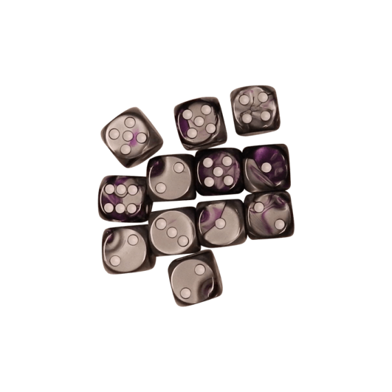 Gemini Polyhedral Purple-Steel /white x12
