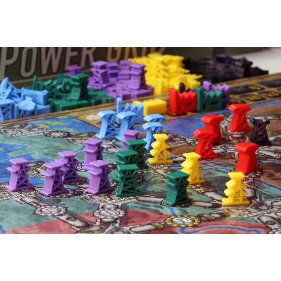 Upgraded tokens suitable for ‘Power Grid’ (132 player tokens)