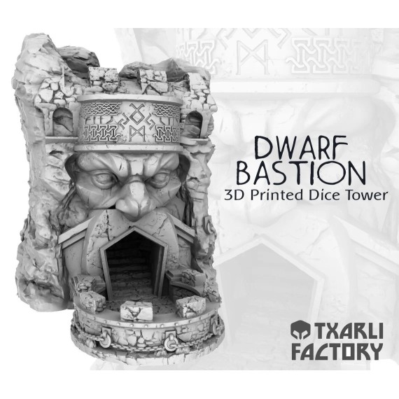Dwarf Bastion – 3D Printed Dice Tower – Lotr Terrain – Txarli Factory
