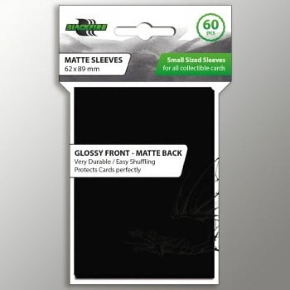 Blackfire Card Sleeves Standard 66x91 50pcs – Glossy Front, Matte Back, Black