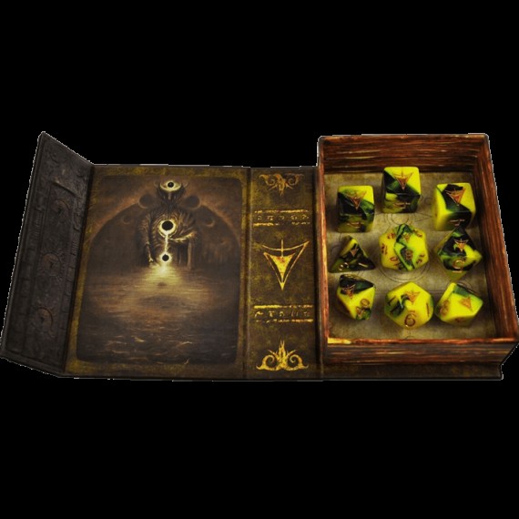 Elder Dice: The Yellow Sign Polyhedral Set