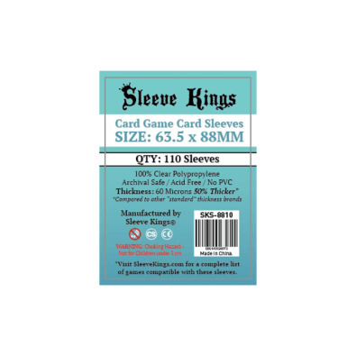  Sleeve Kings Tiny Epic Compatible Sleeves (88x125mm) - 110  Pack, 60 Microns : Toys & Games