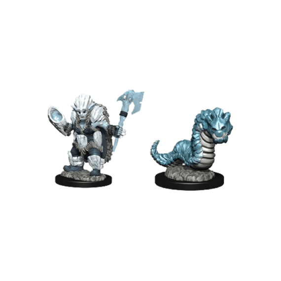 WizKids Wardlings Painted Miniatures: Ice Orc & Ice Worm